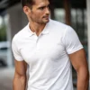 Honeycomb Texture Polo White