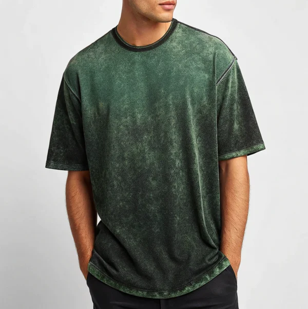 Acid Wash Over-size Green Vintage