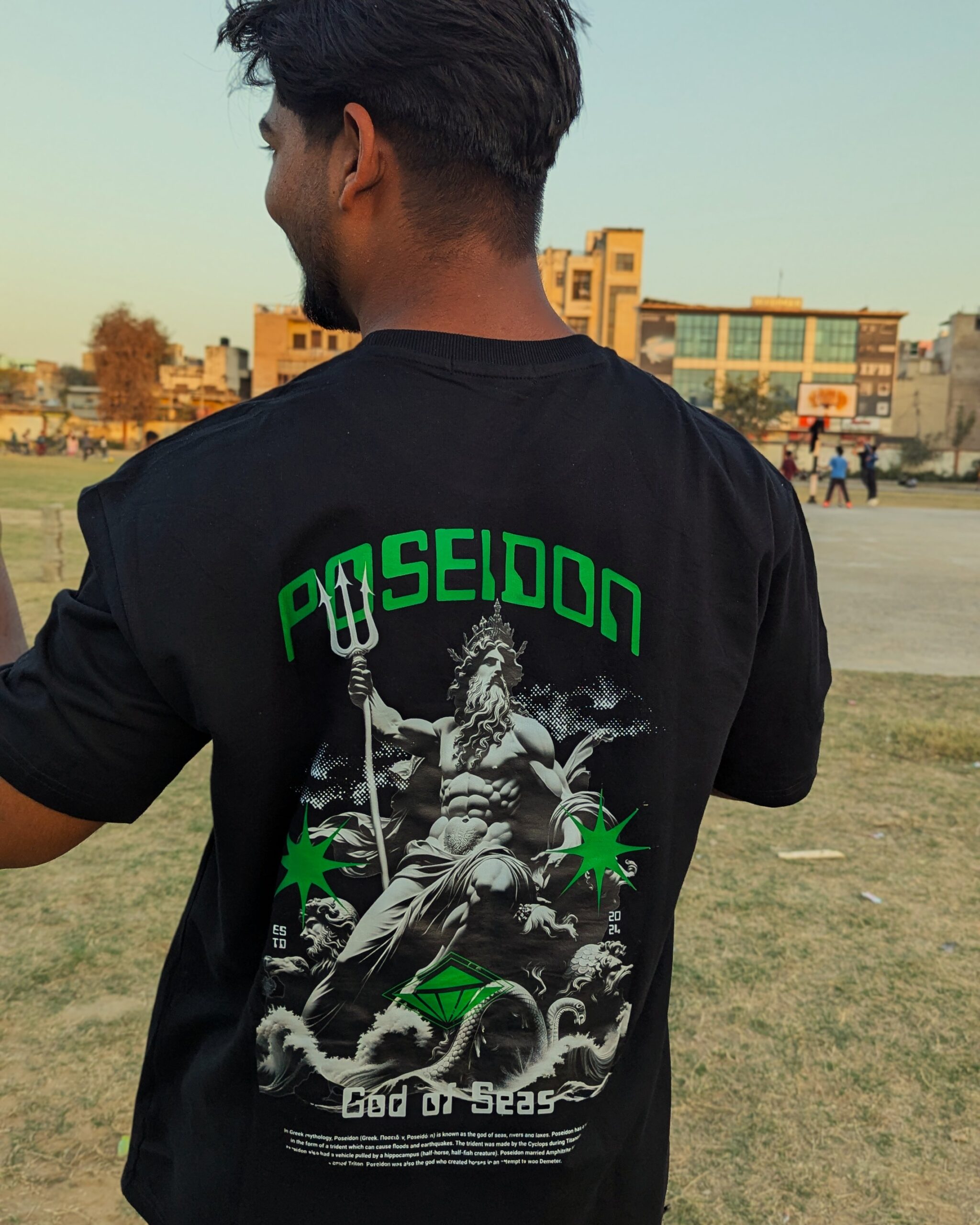 God of Sea-Poseidon | Over-size, Black 5 God of Sea-Poseidon | Over-size, Black - Image 5