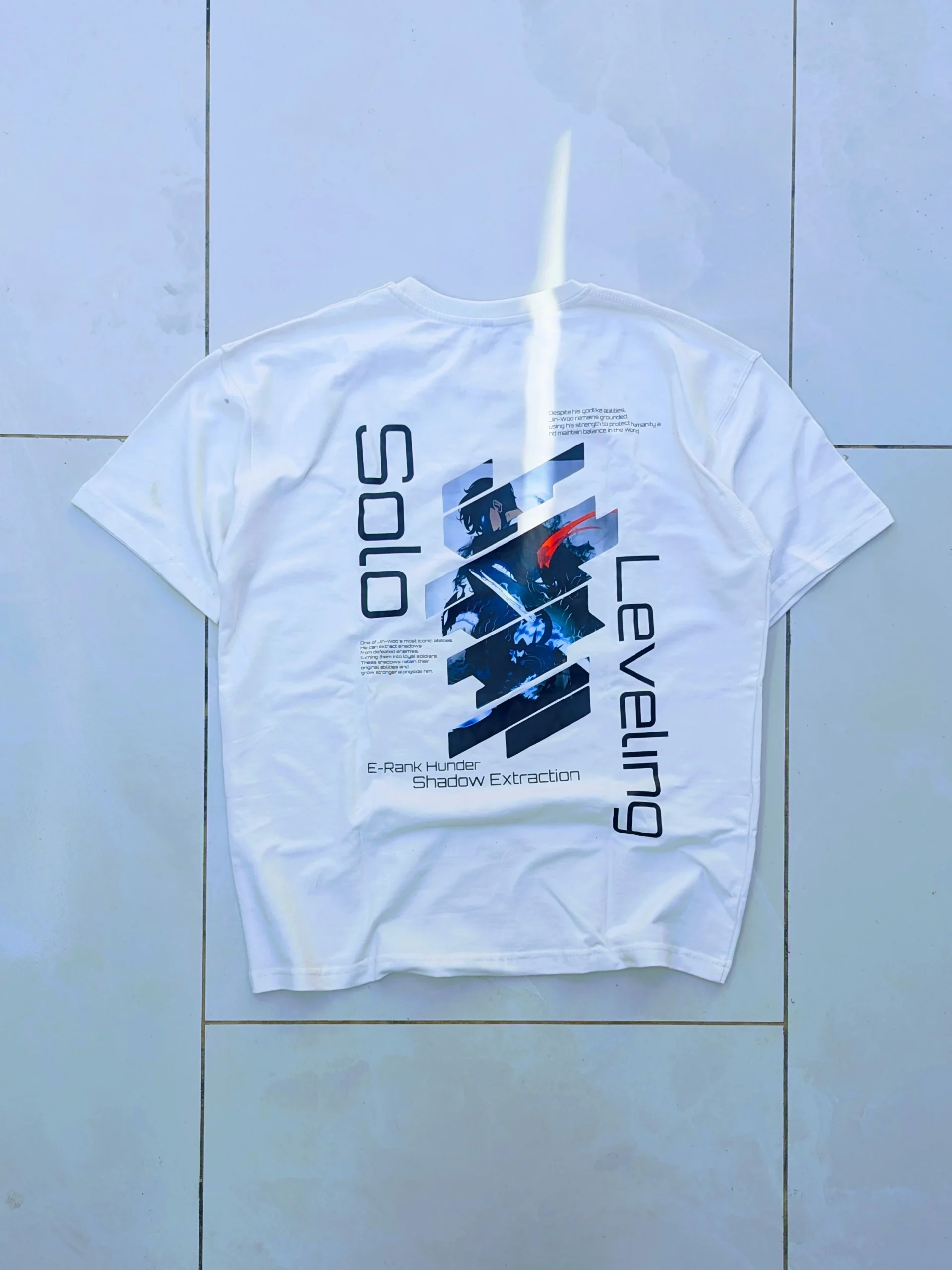 Solo Leveling — Back Print Tee, White / Oversized Fit 1 Solo Leveling — Back Print Tee, White / Oversized Fit