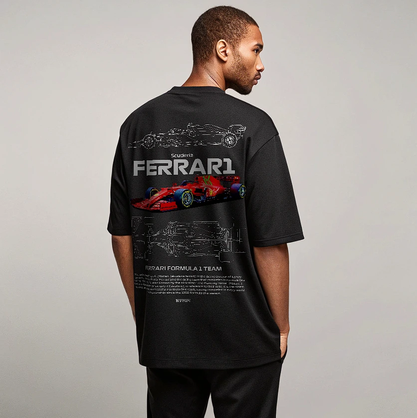 THE VELOCITY TEE: SCUDERIA ARCHIVE | Over-size, Black 3 THE VELOCITY TEE: SCUDERIA ARCHIVE | Over-size, Black - Image 3